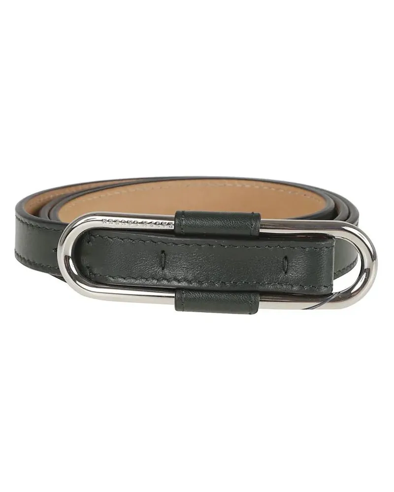 Ralph Lauren Gürtel Slim Leather Belt grau Grau