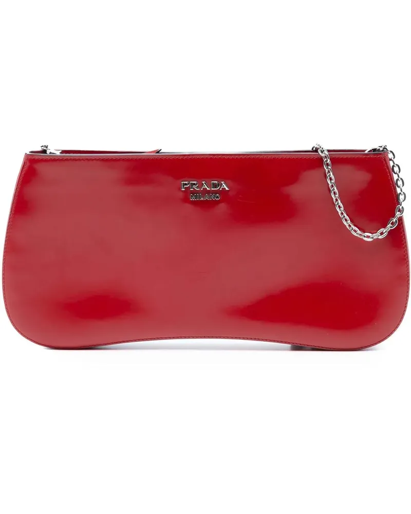 Prada Hobo Bags Spazzolato Sidonie Chain Crossbody rot Rot