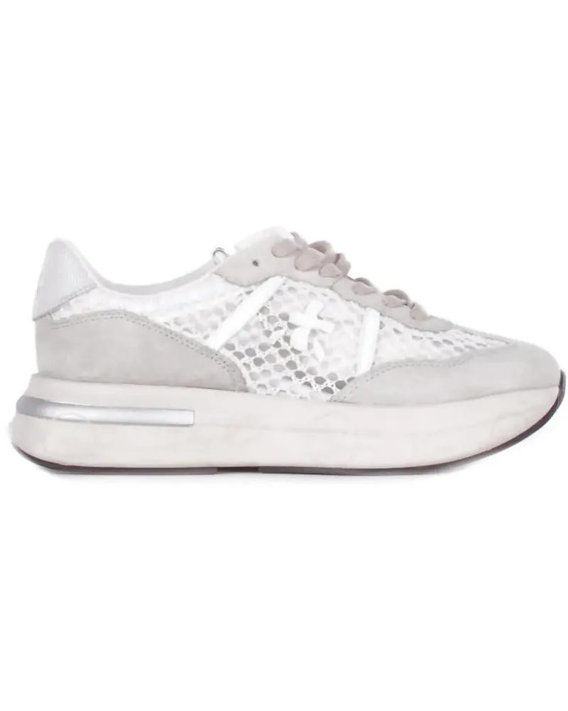 Premiata Low-Top Sneaker Sneakers Bianco Beige beige Beige