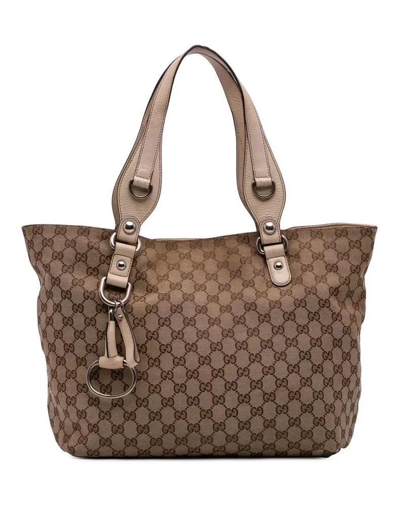Gucci Shopper Medium GG Canvas Icon Bit Tote braun Braun