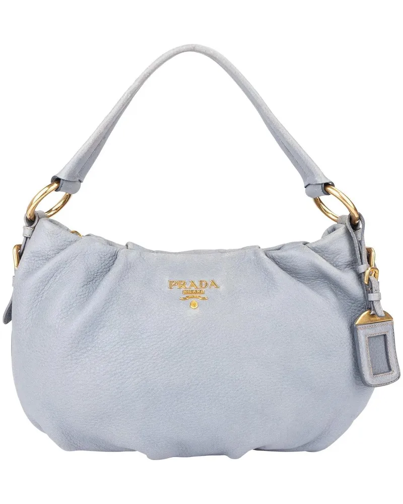 Prada Crossbody Bags  Cervo Lux Leather Chain Handbag blau Blau