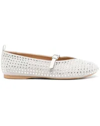 J.W.Anderson Loafers & Ballerinas Gray Crystal-Embellished Ballet Flats Grau