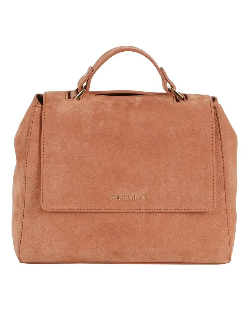 Orciani Hobo Bags Siena Earth Leather Shoulder Bag braun Braun
