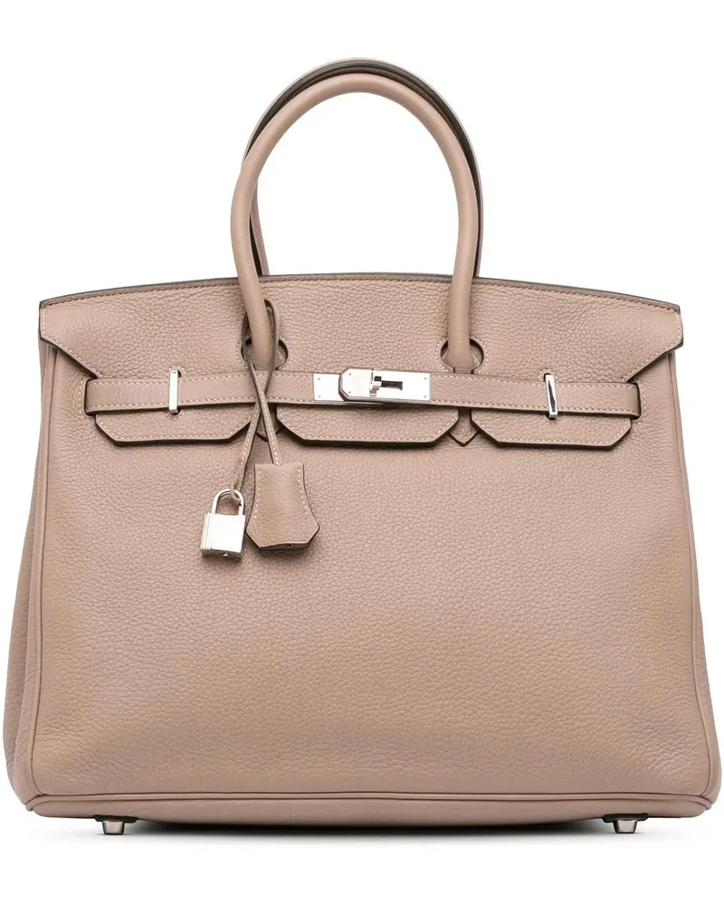 Hermès Crossbody Bags Clemence Birkin Retourne 35 braun Braun