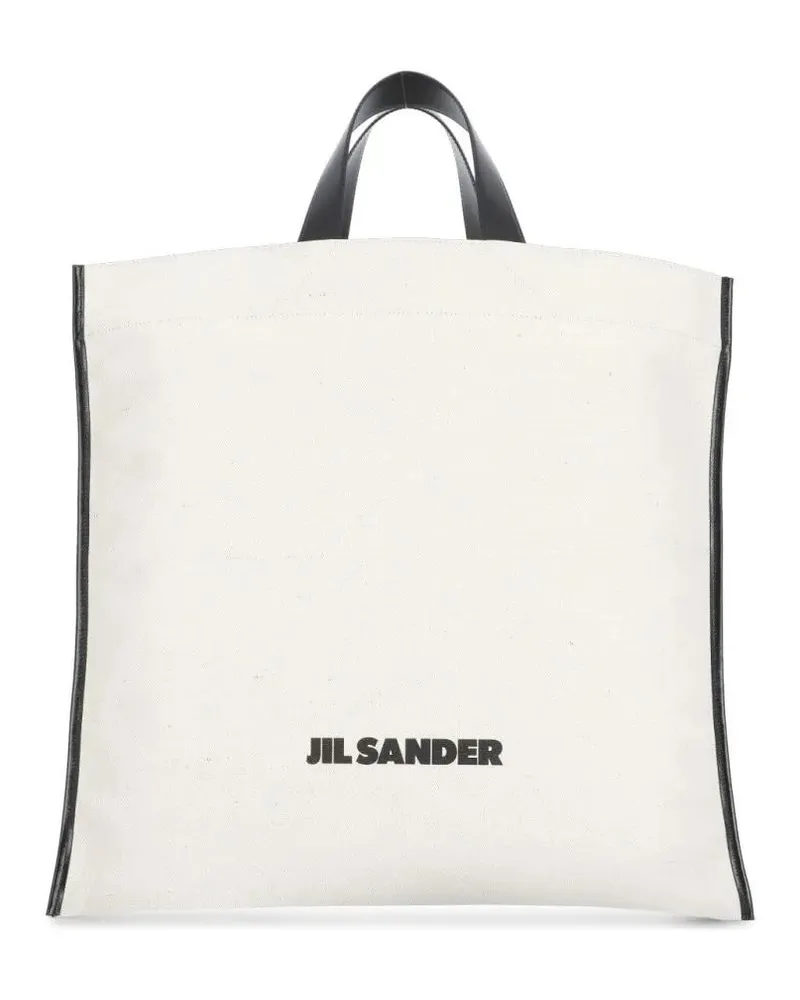 Jil Sander Shopper & Totes Border Book Bag weiß Weiß
