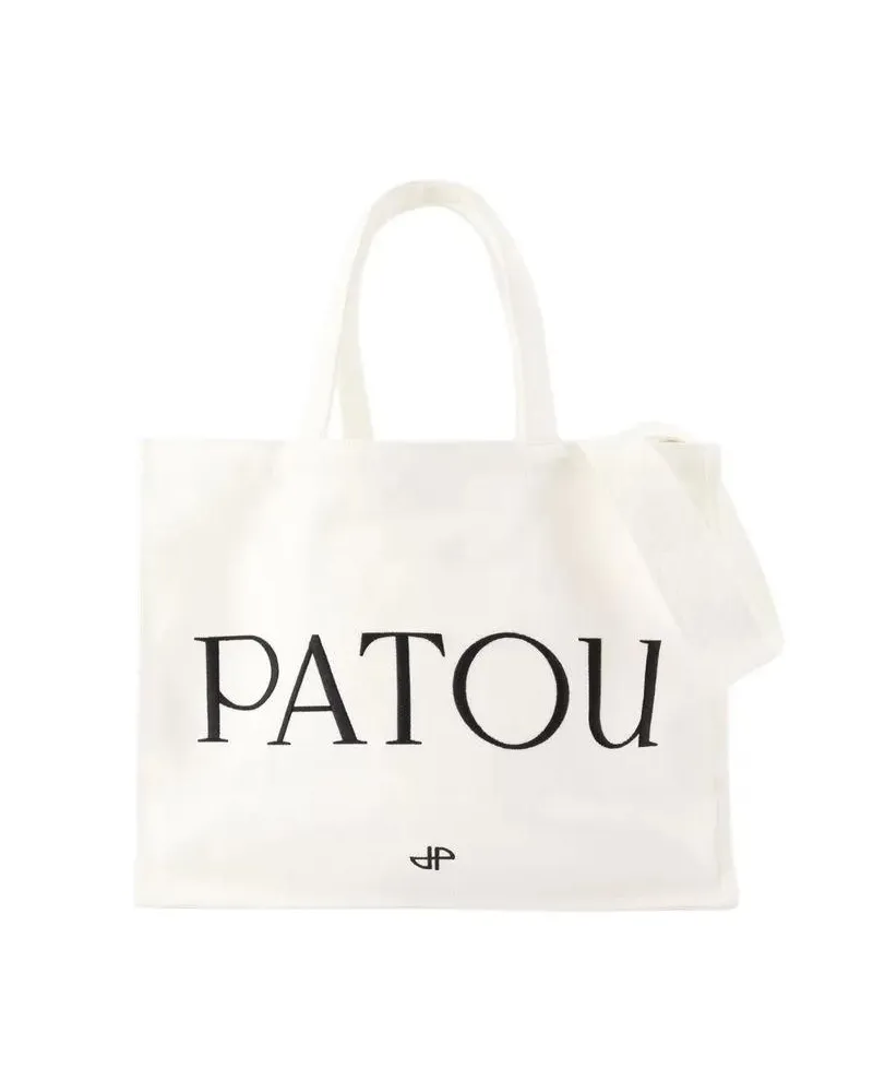 Patou Shopper & Totes Large Shopper Bag - Cotton - White weiß Weiß
