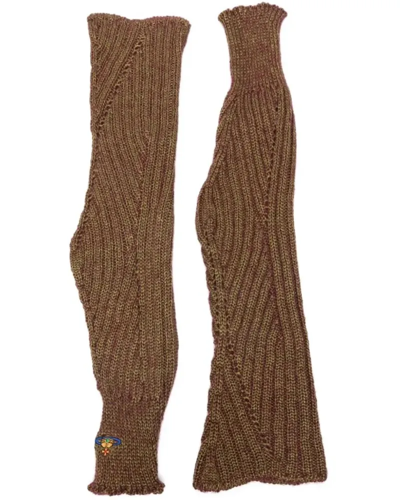 Vivienne Westwood Handschuhe Mary Armwarmers Gold braun Braun