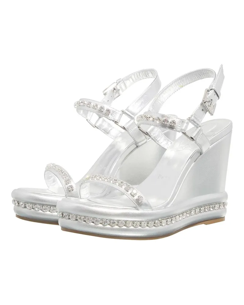 Christian Louboutin Espadrilles Pyrastrass Embellished Espadrilles silberfarben 