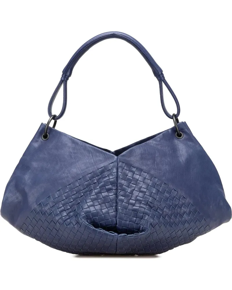 Bottega Veneta Hobo Bags Nappa Intrecciato Aquilone Fortune Cookie Hobo blau Blau