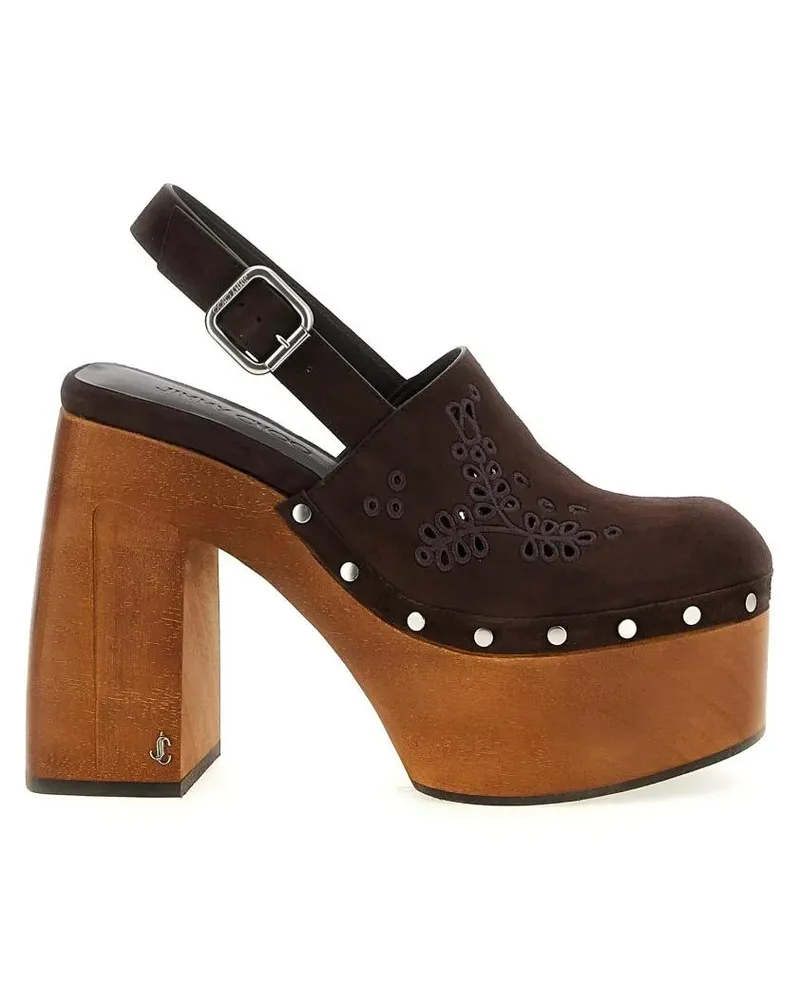 Jimmy Choo Hohe Schuhe Alida' Clog braun Braun