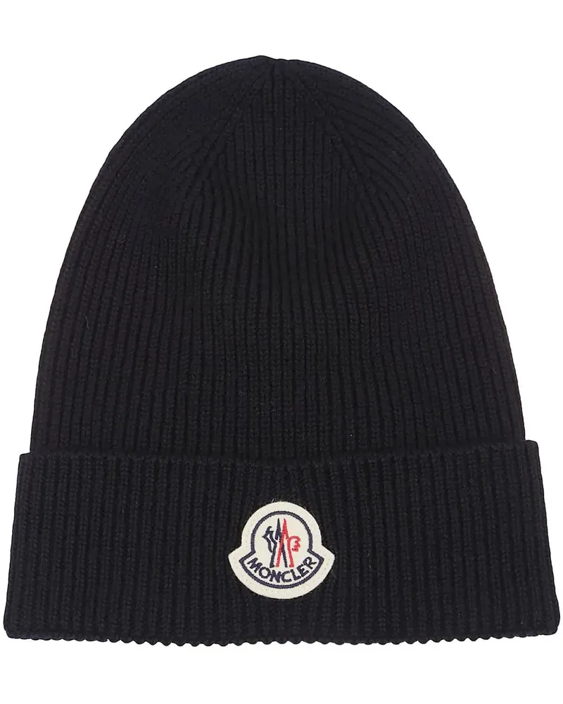 Moncler Caps & Mützen Tricot Beanie Blue blau Blau