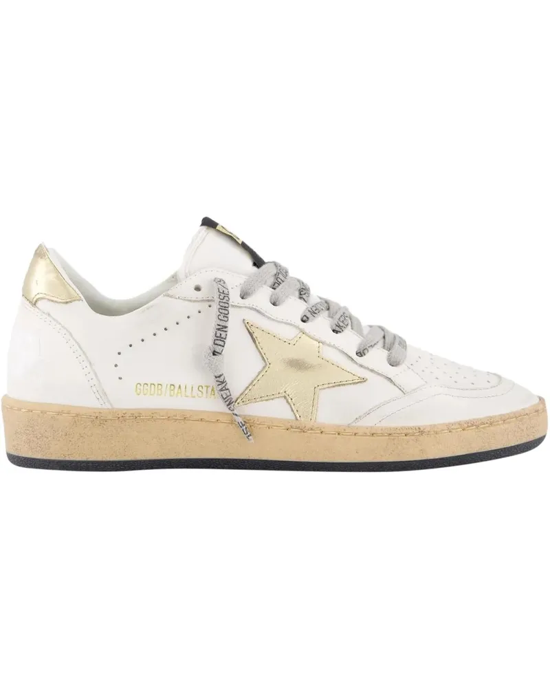 Golden Goose Low-Top Sneaker Dames Ball Star Sneaker Wit/Goud weiß Weiß