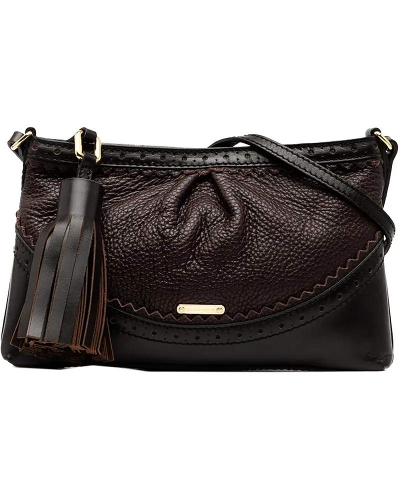 Burberry Hobo Bags Leather Tassel Brogue Crossbody braun Braun