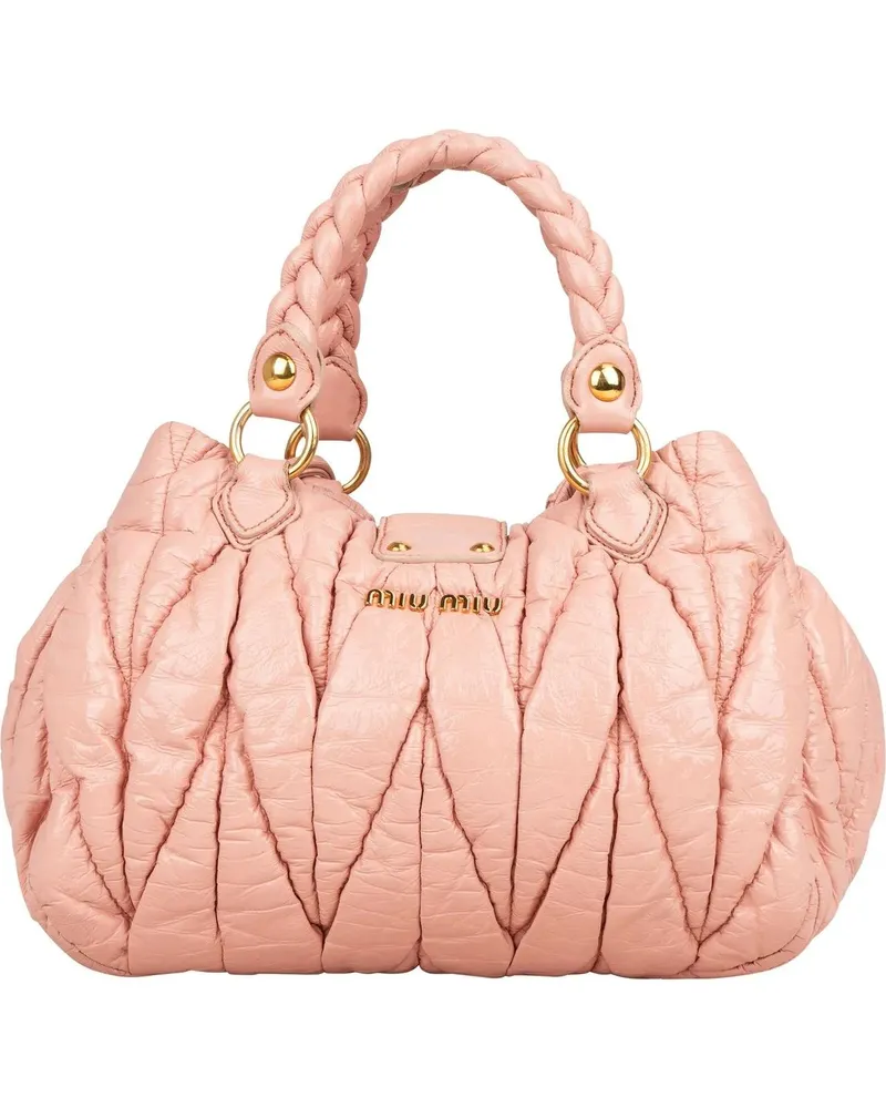 Miu Miu Crossbody Bags  Quilted Leather City Handbag rot Rot