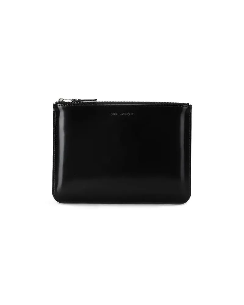 Comme des Garçons Portemonnaies Wallet With Logo schwarz Schwarz