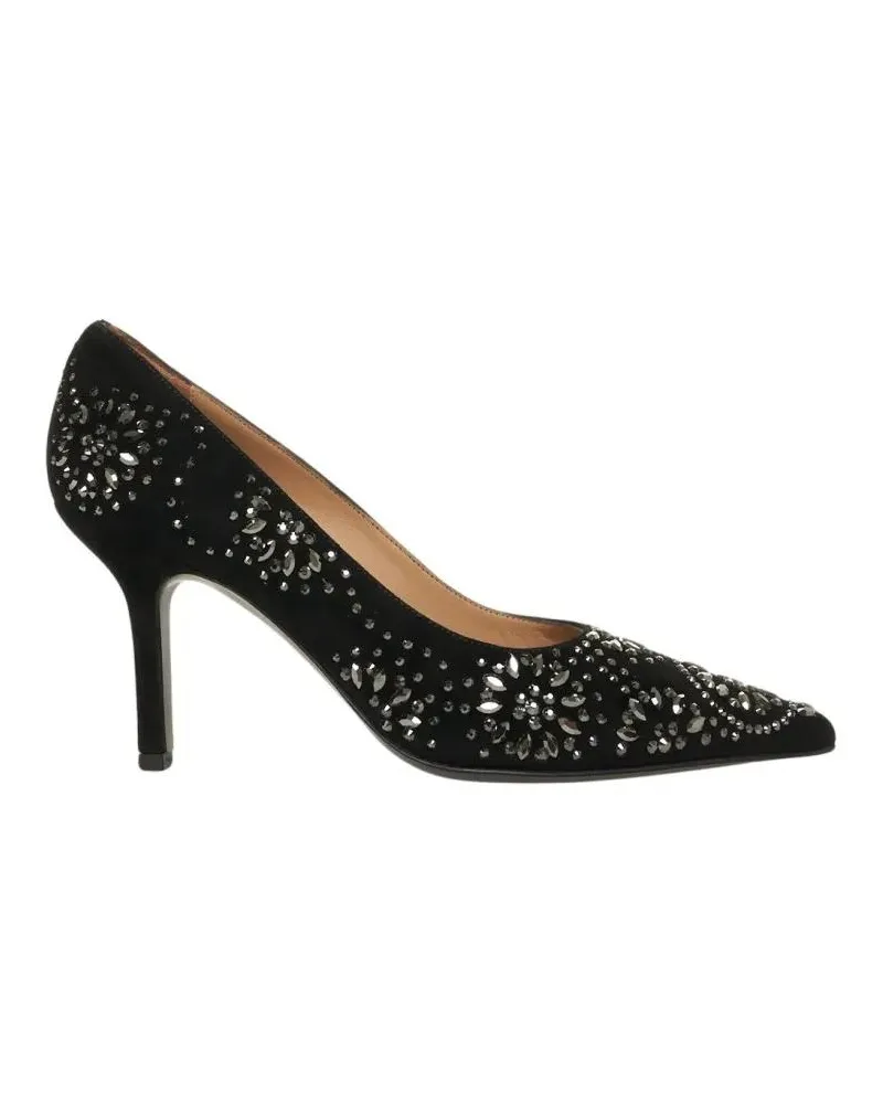 Gender Hohe Schuhe Pointed Toe Suede Pumps With Strass Embellishments schwarz Schwarz