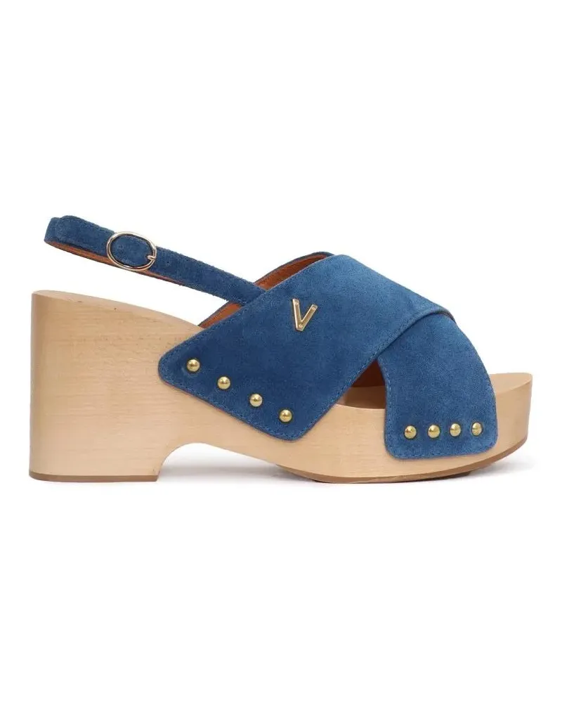 Via Roma 15 Sandalen Braided Sandal With Clog blau Blau