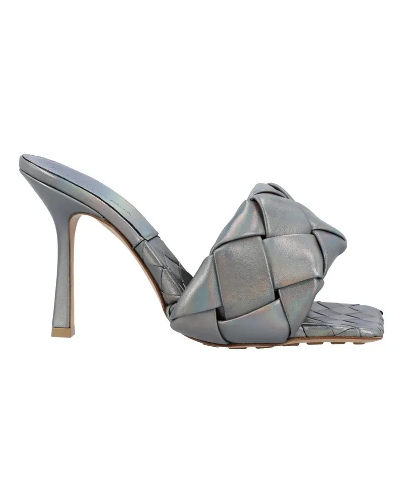 Bottega Veneta Slipper & Pantoletten Metallic Grey Lido Mules grau Grau