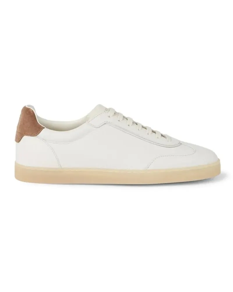 Brunello Cucinelli Low-Top Sneaker Low-Profile White Leather Sneakers weiß Weiß