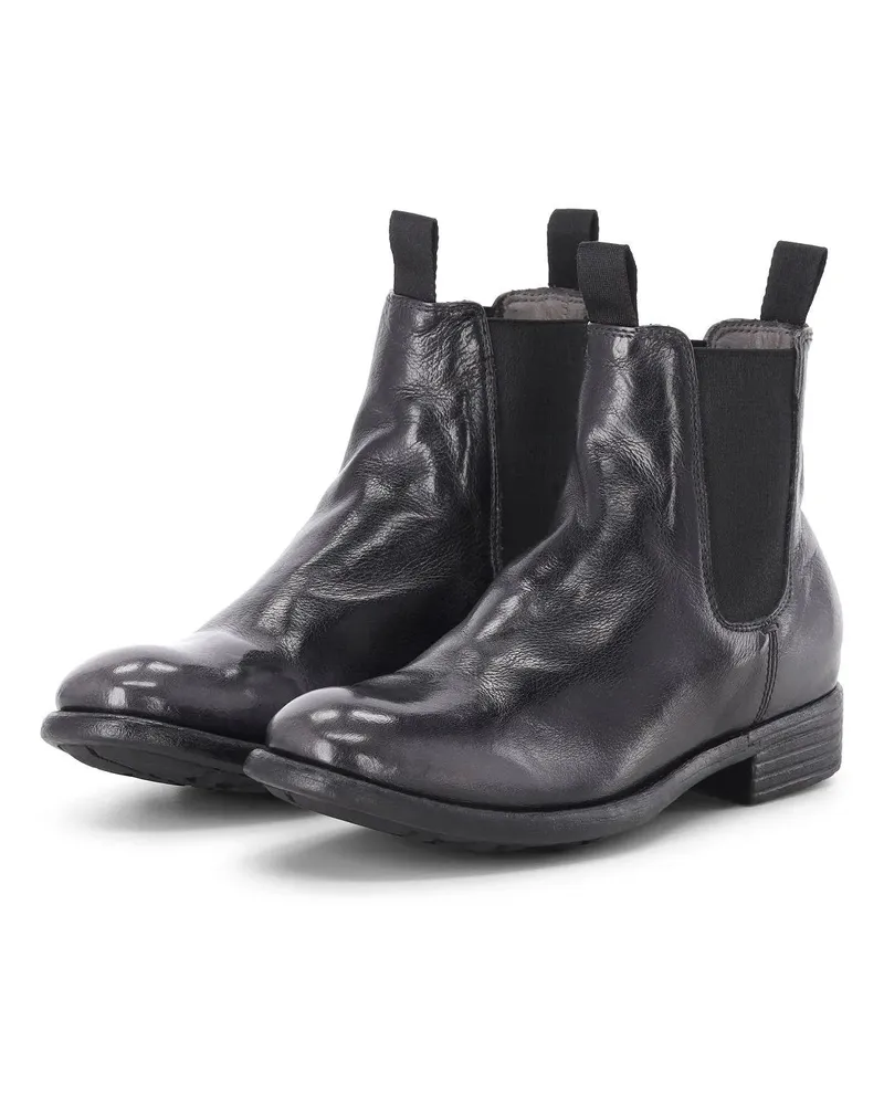 Officine Creative Italia Low-Top Sneaker Boots Calixte aus Leder schwarz Schwarz