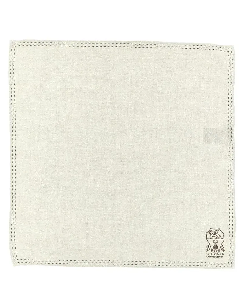 Brunello Cucinelli Crossbody Bags Logo Pocket Clutch Bag beige Beige