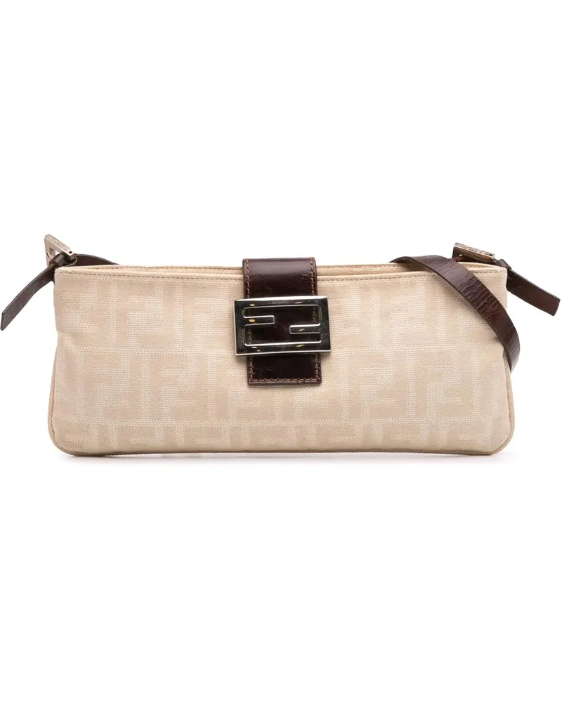 Fendi Hobo Bags 2000-2010 Zucca Canvas Crossbody braun Braun