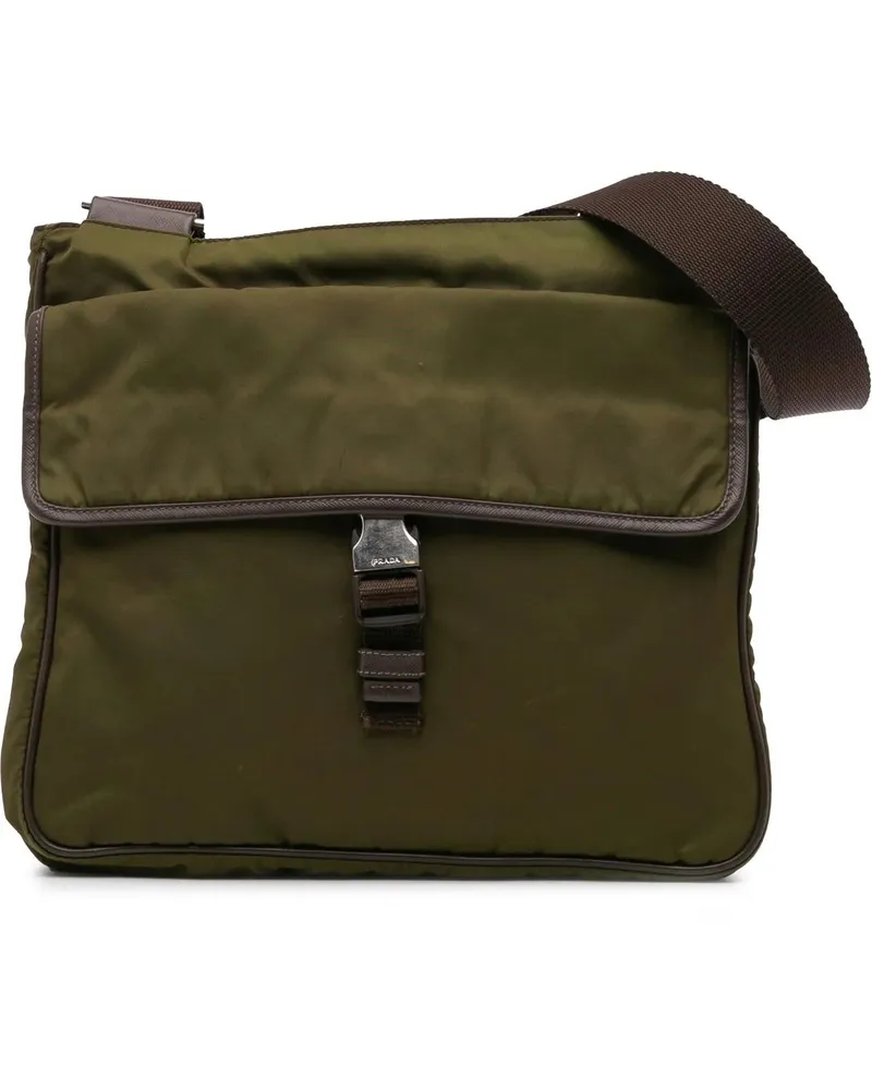 Prada Hobo Bags 2013-2024 Tessuto Zip Top Crossbody grün Grün