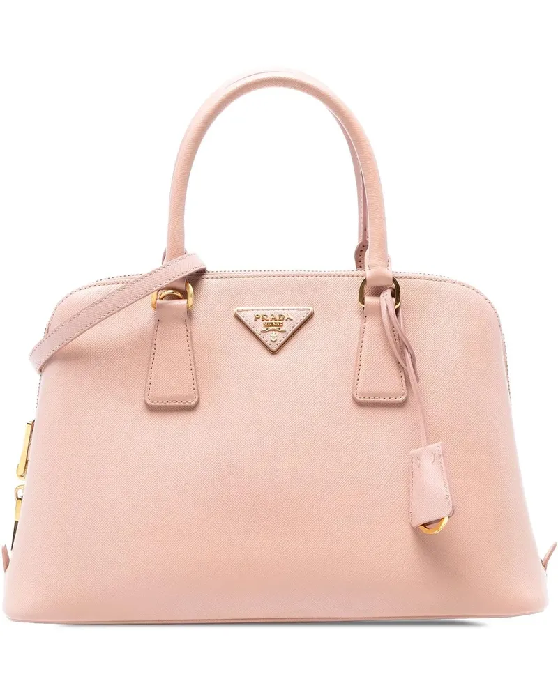 Prada Hobo Bags Medium Saffiano Lux Promenade Satchel rosa Gold