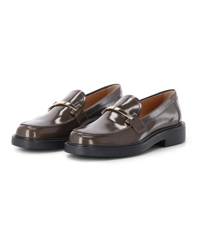 TOD'S Low-Top Sneaker Loafers aus Leder braun Braun