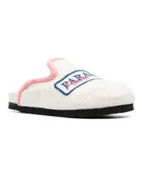 Palm Angels Slipper & Pantoletten Multicolored Paradise Palm Slippers Weiß