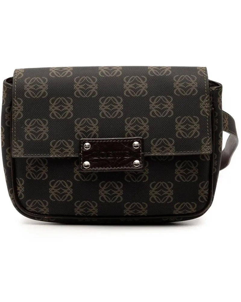 Loewe Bauchtaschen Anagram Coated Canvas Belt Bag braun Braun