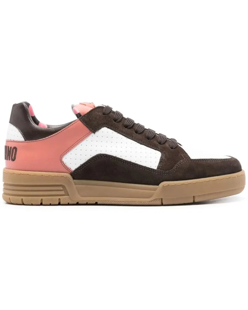 Moschino Low-Top Sneaker Sneakers Whitebrownpinkblack bunt Bunt