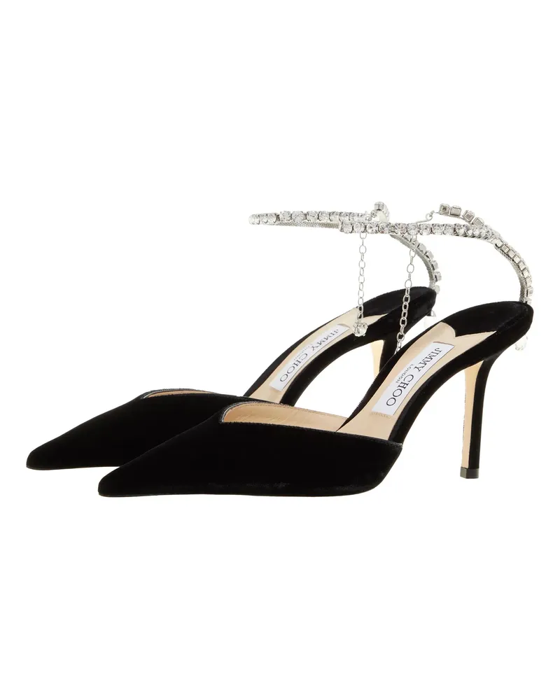 Jimmy Choo Pumps & High Heels Crystal Chain Velvet Pumps Schwarz