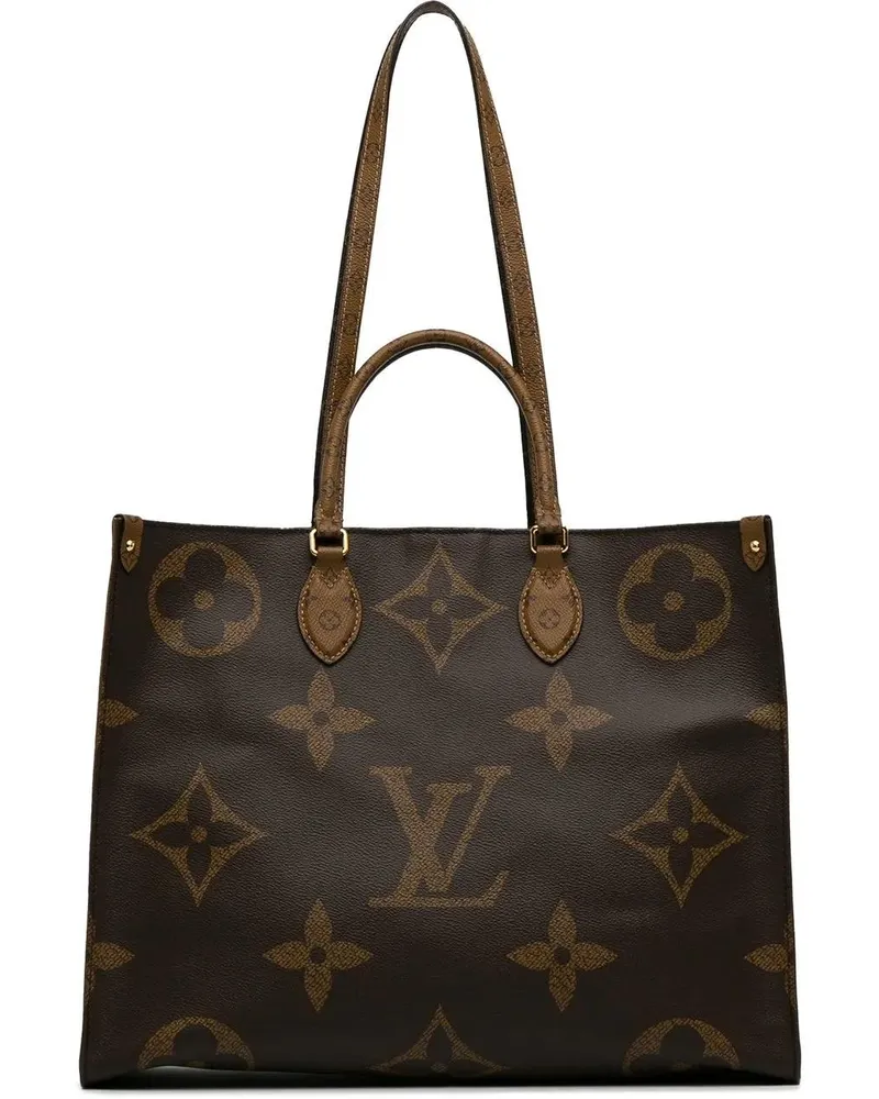 Louis Vuitton Hobo Bags Monogram Reverse Giant OnTheGo GM braun Braun