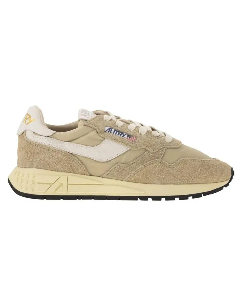 AUTRY Low-Top Sneaker Reelwind - Suede And Technical Textile Trainer beige Beige