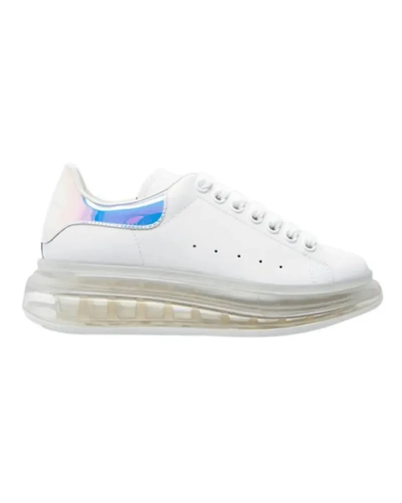 Alexander McQueen Low-Top Sneaker Chunky White Sneakers With Iridescent Back Logo weiß Weiß
