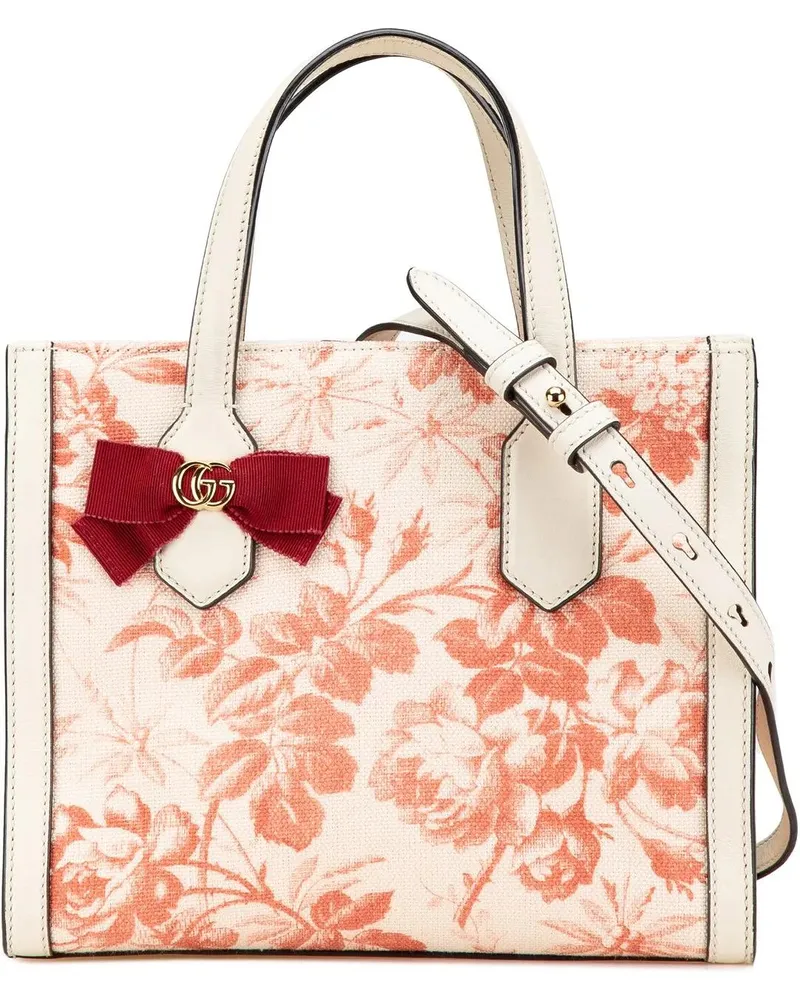 Gucci Hobo Bags GG Ribbon Herbarium Satchel rosa Gold