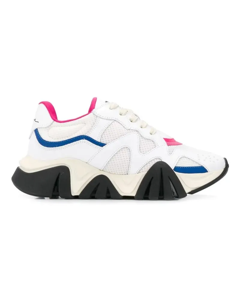 Versace Low-Top Sneaker Chunky Leather And Mesh Squalo Sneakers weiß Weiß