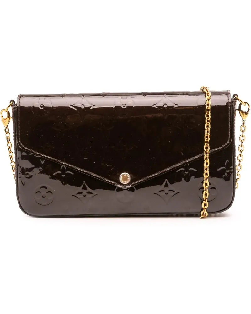 Louis Vuitton Hobo Bags Monogram Vernis Pochette Felicie orange Orange