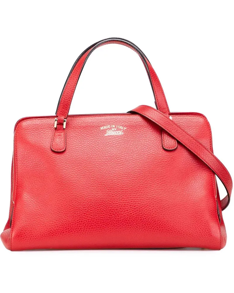 Gucci Hobo Bags Calfskin Swing Top Handle Satchel rot Rot