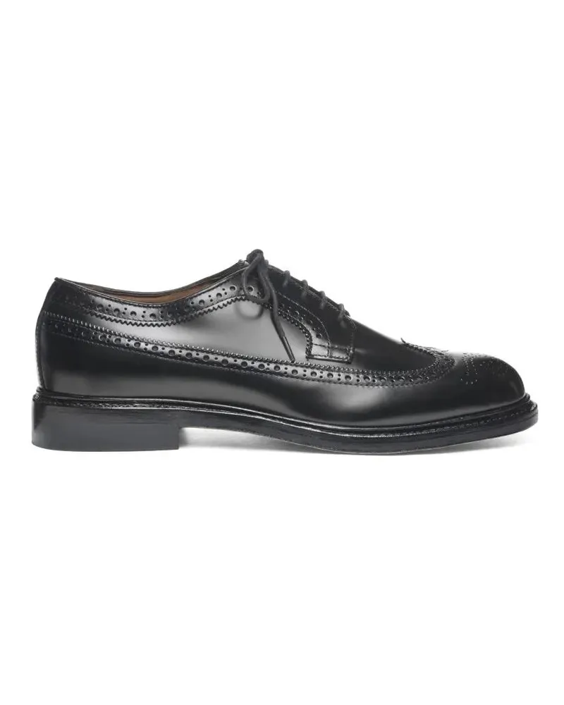 Sebago Black Leather Lace-Up Shoes schwarz Schwarz