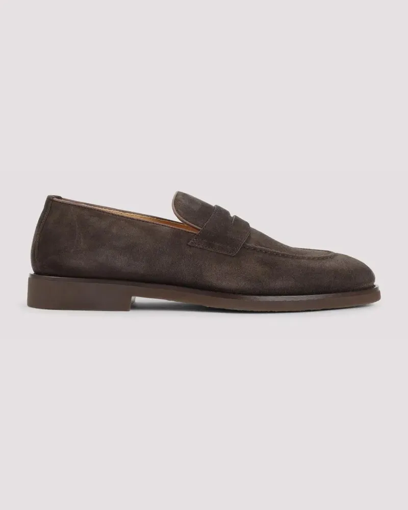 Brunello Cucinelli Loafer Brown Suede Leather Loafers braun Braun