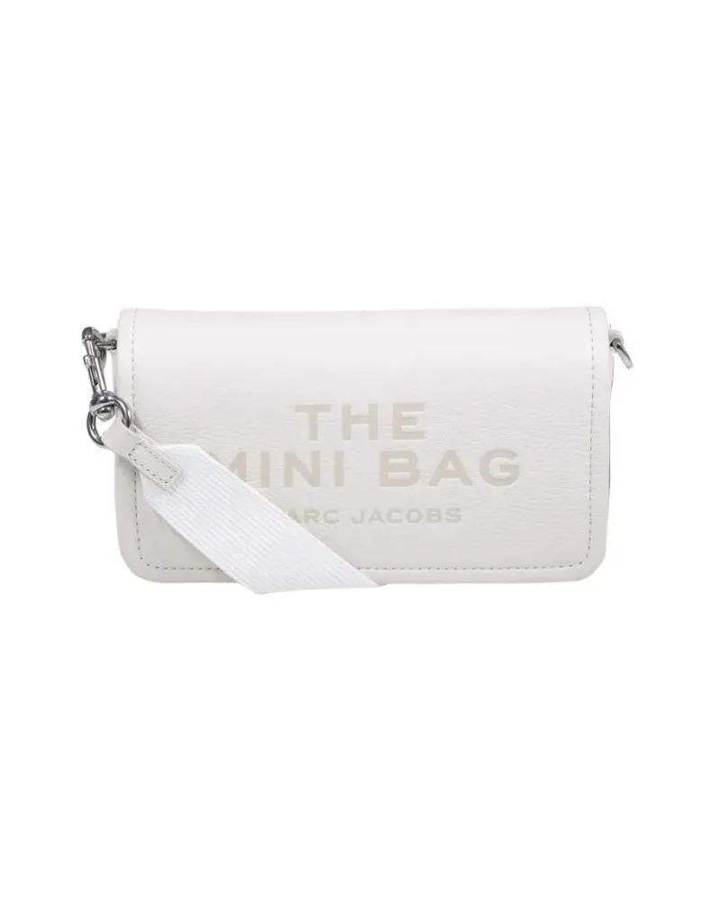 Marc Jacobs Clutches Compact White Cow Leather Clutch With Embossed Det weiß Weiß