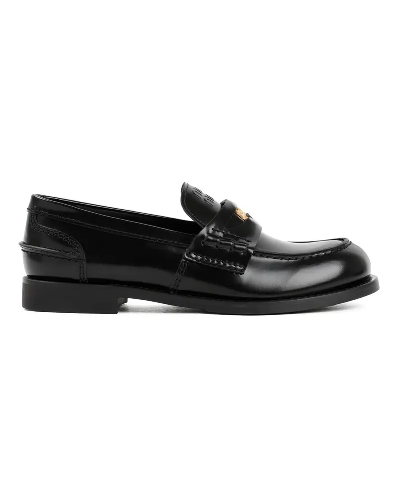 Miu Miu Stiefel & Boots Loafers schwarz Schwarz