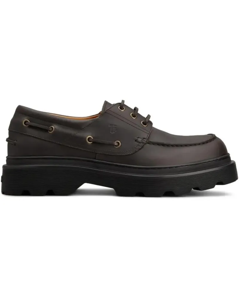 TOD'S Moccasin-Style Lace-Up Shoes schwarz Schwarz