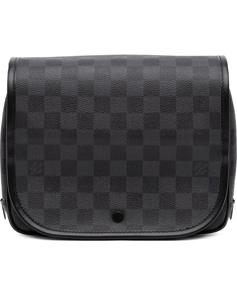 Louis Vuitton Kosmetiktaschen Damier Graphite Hanging Toiletry Kit Pouch schwarz Schwarz