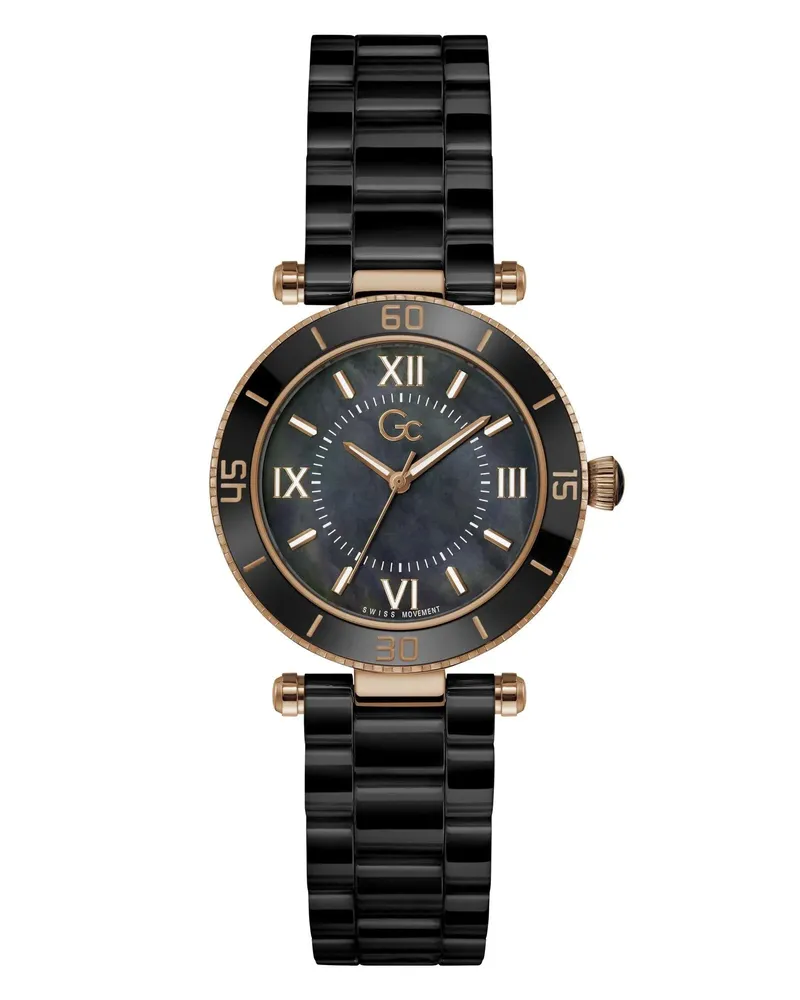 Gc Uhren Quarz-Analoguhr  Muse Ceramic black Schwarz