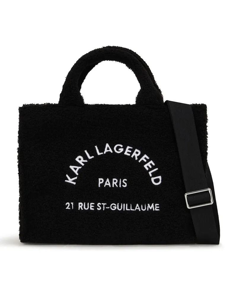 Karl Lagerfeld Shopper Rue St-Guillaume Tote-Bag aus Lammfell schwarz Schwarz