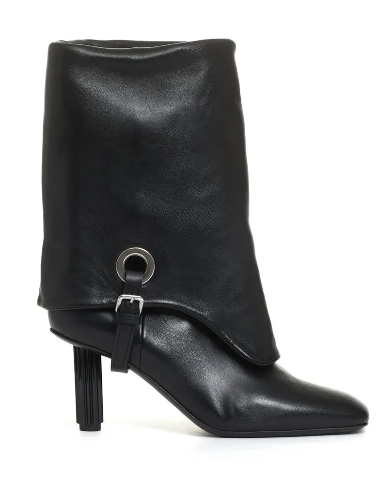 Attilio Giusti Leombruni Stiefel Ankle Boot With Cuff 70mm Heel Black schwarz Schwarz
