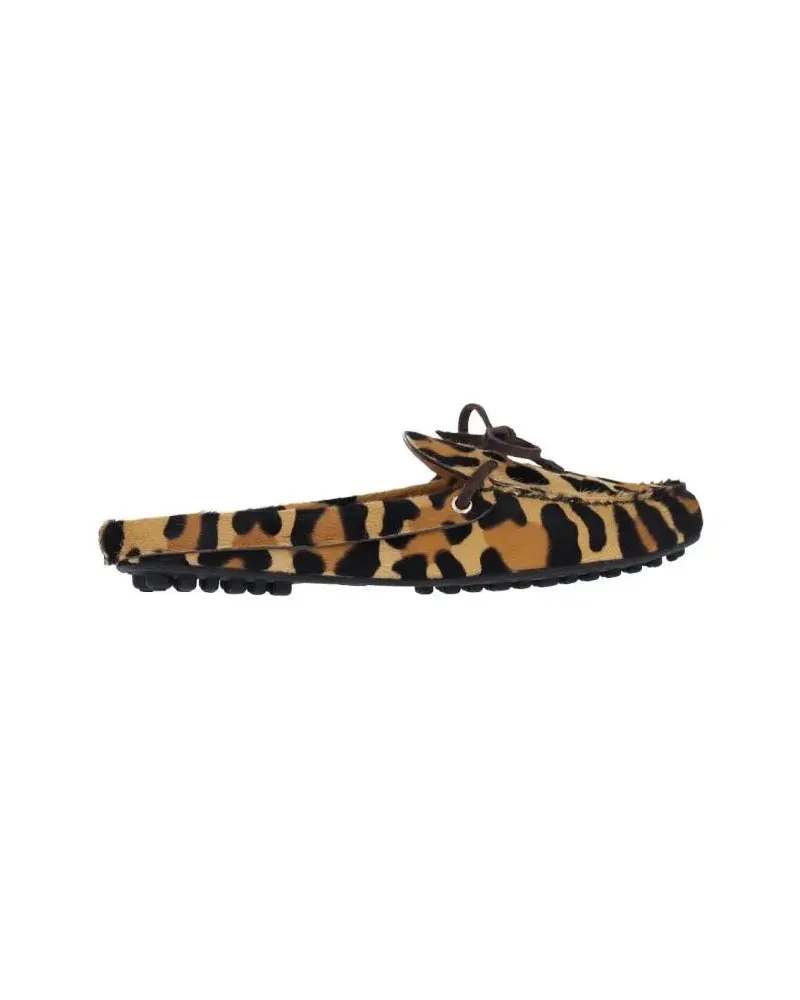 Car Shoe Sandalen Animal Print Sabot – Brown braun Braun